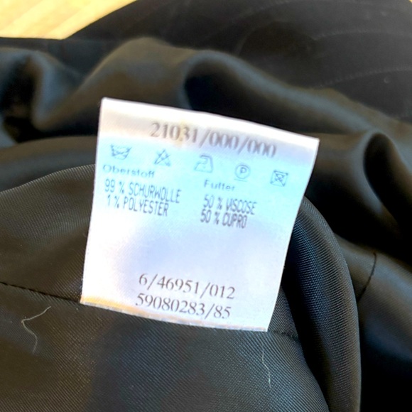 Rene Lezard women’s blazer one button wool pinstripe black size 40 - 8/10 - Picture 5 of 5